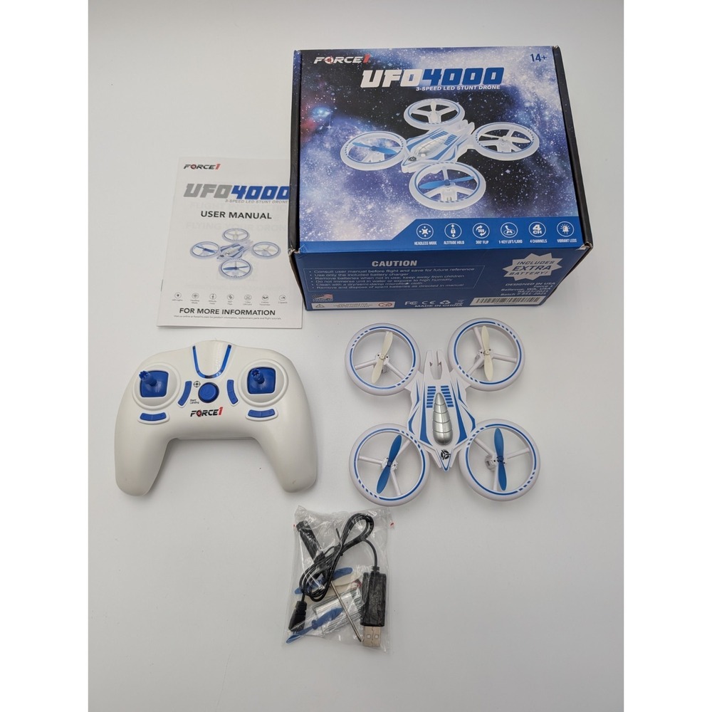 Toy Drone~NEW In Original Box Force1 UFO  4000 ~2 Speed LED Stunt Drone